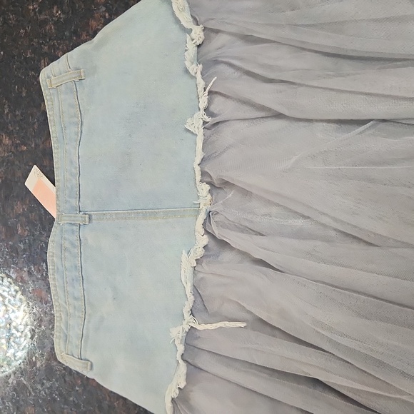 Denim Tulle Skirt - Picture 4 of 8